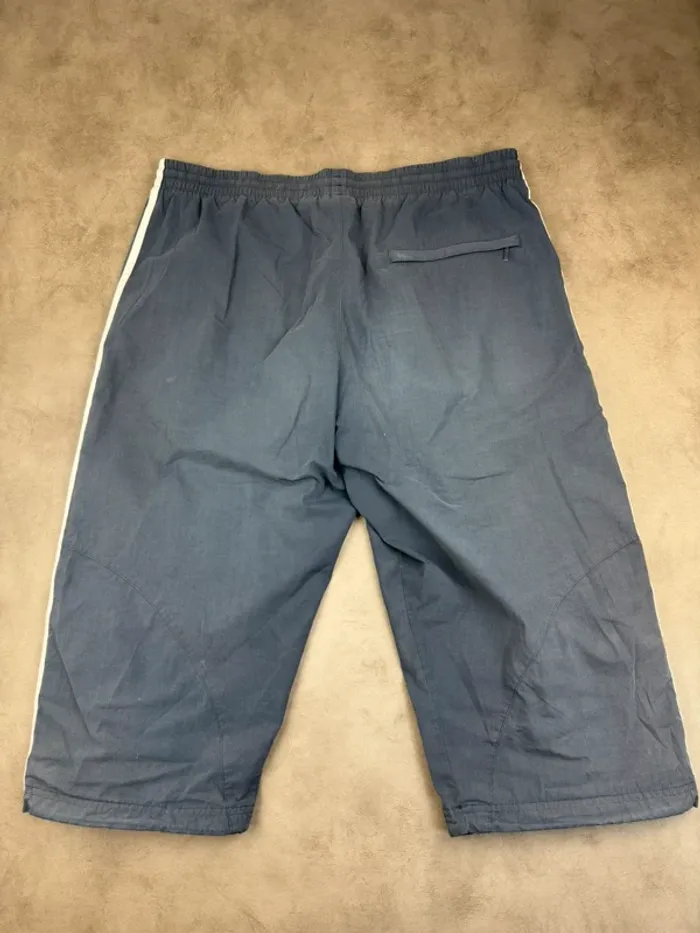 Pantalon Pantacourts Bermudas Adidas Vintage 00’s Bleu Marine Noir Taille M - photo numéro 6
