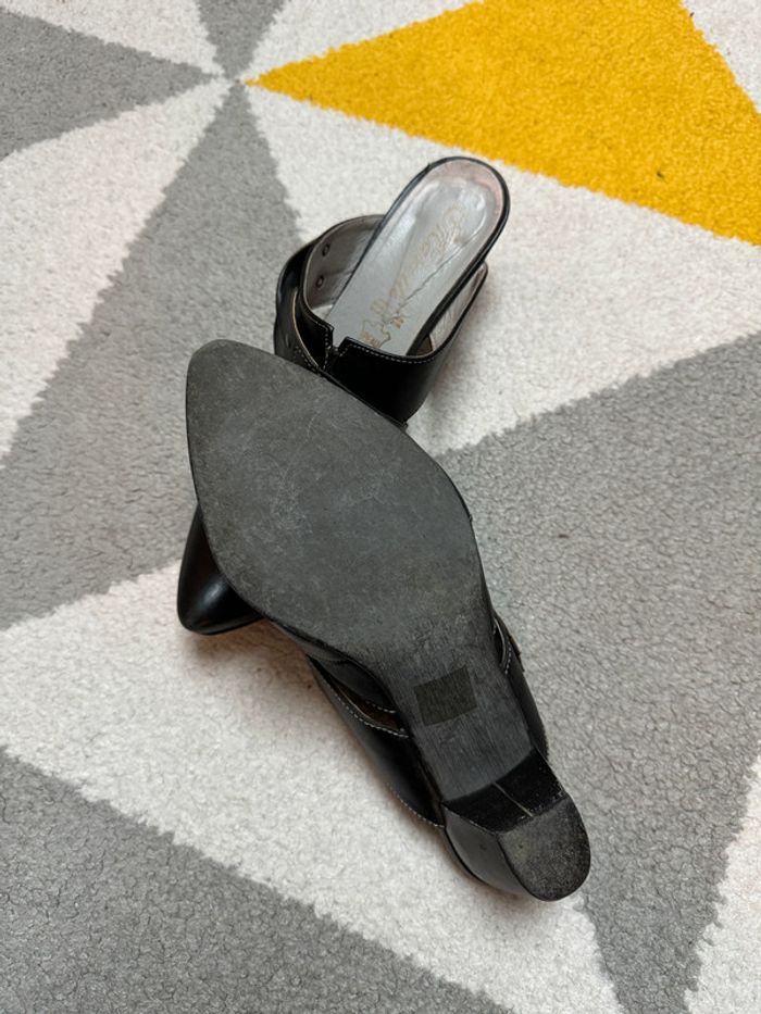 Sabot à talons en cuir Maretti Taille 39 - photo numéro 3