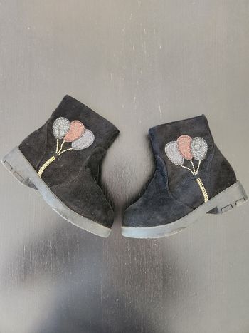 Bottines effet daim