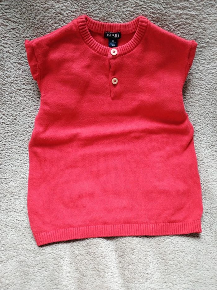 Pull rouge 36 mois Kiabi