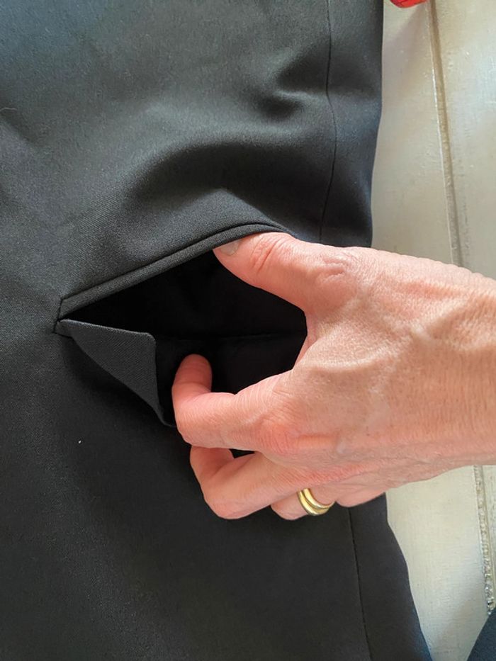 Veste blazer long 3/4 noir camaïeu taille 38 - photo numéro 12