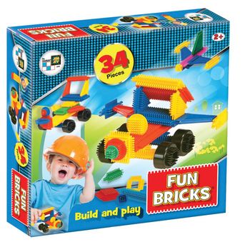 Jeu de construction beluga fun bricks 34 pieces briques à picots 02428