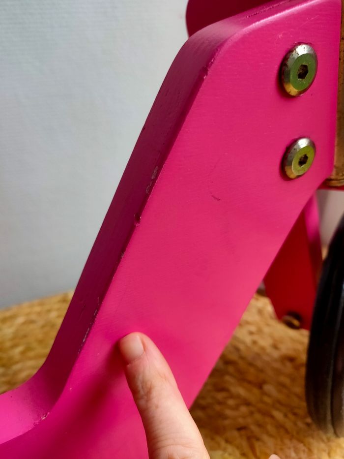 Draisienne scooter rose en bois - Au Sycomore - photo numéro 8