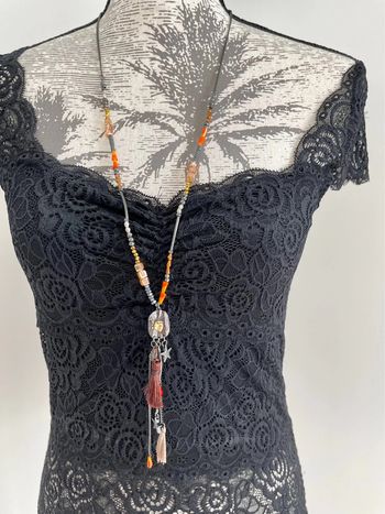 Sautoir fantaisie coloré