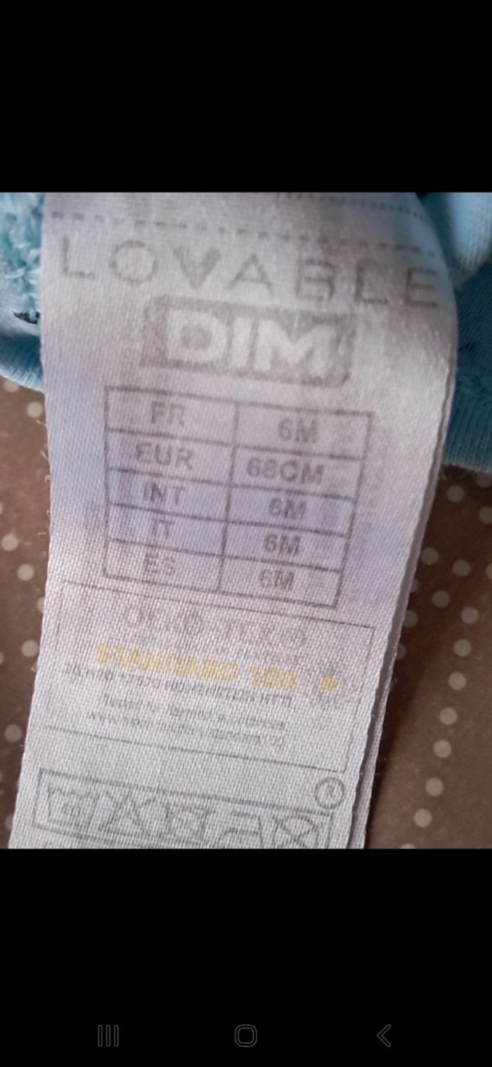 Lot 2 bodies MC bébé garçon 68cm - photo numéro 4