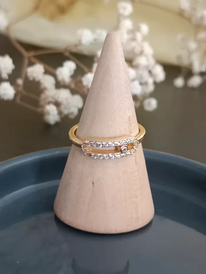 Bague doré ajustable