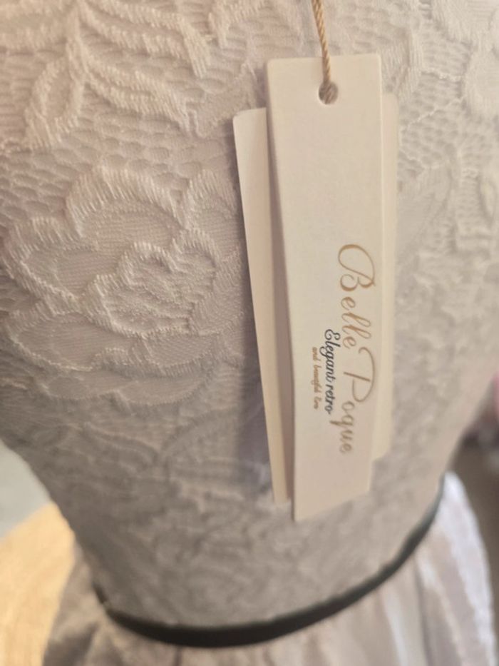 Robe retro vintage annes 50/60 élégant taille M+ ceinture - photo numéro 8