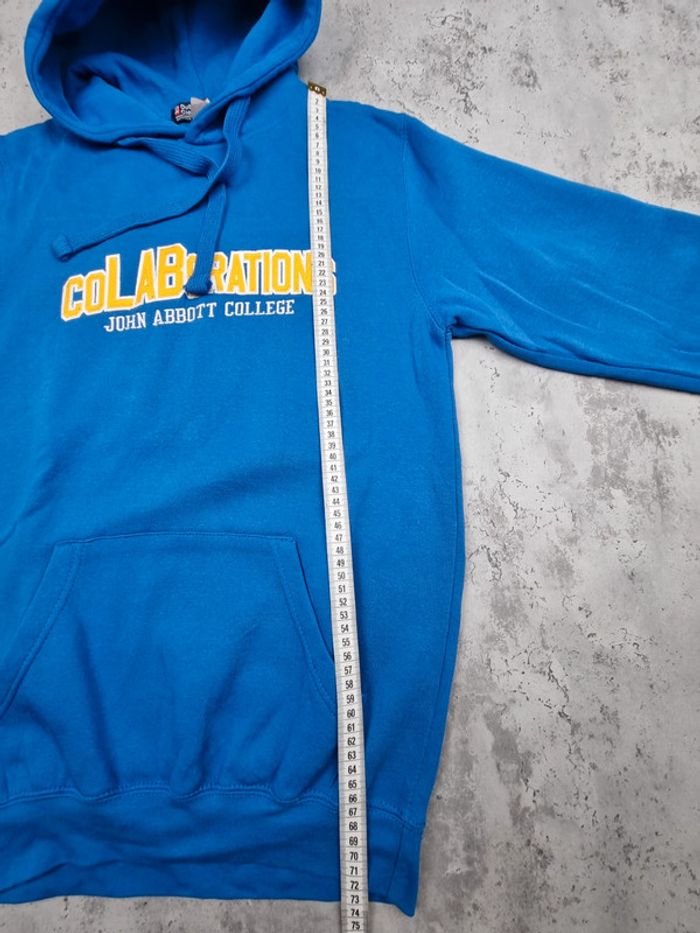Pull à capuche universitaire John Abbott College bleu – Taille S Homme - photo numéro 7