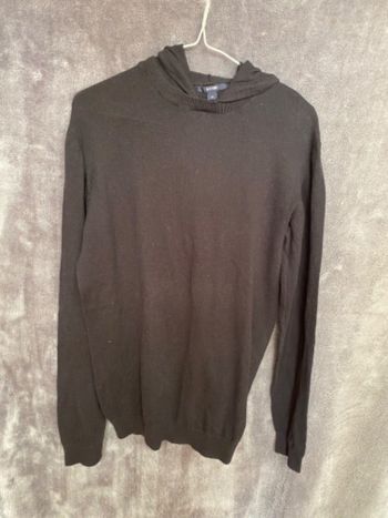 Pull noir à capuche  homme kiabi taille S