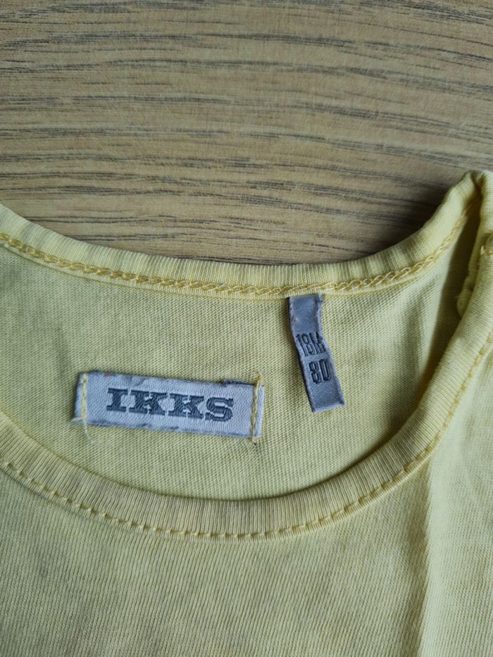 Tshirt jaune IKKS 18 mois girafe - photo numéro 2