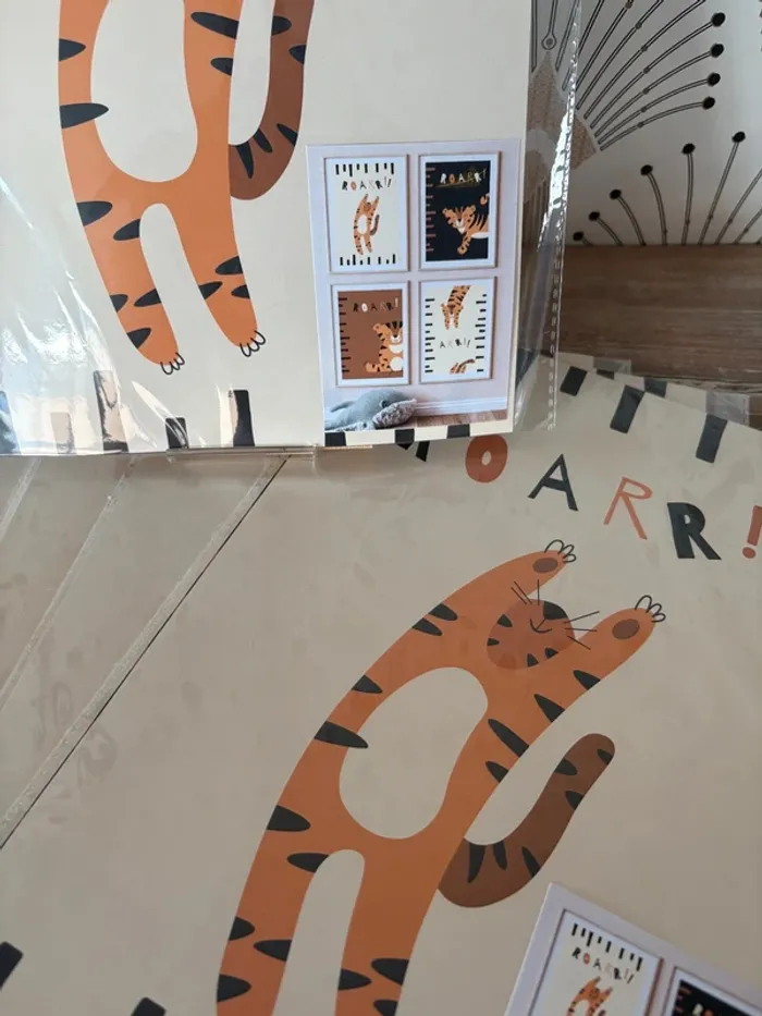 Affiches “Roarrr Baby Jungle” pour chambre enfant - photo numéro 2