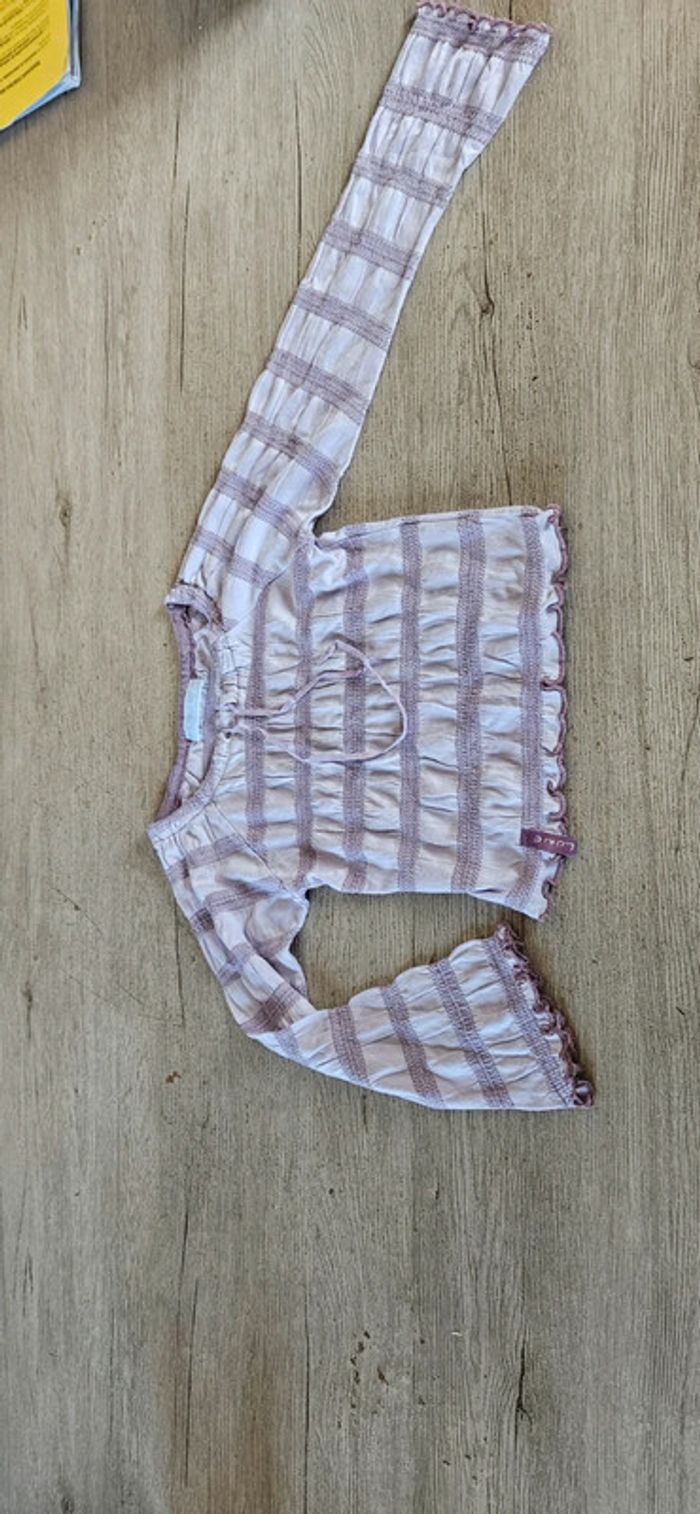Blouse mauve/lila lignée, Lisa Rose, taille 6 ans, nickel - photo numéro 10