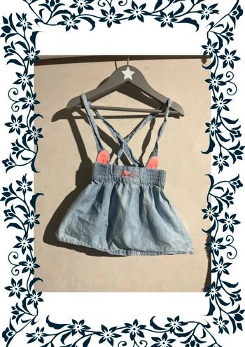 Jupe avec bretelles amovibles 12 mois