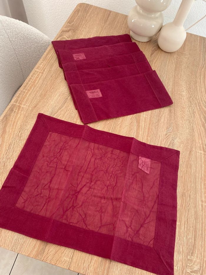 Set de table Casa prune 6 pièces