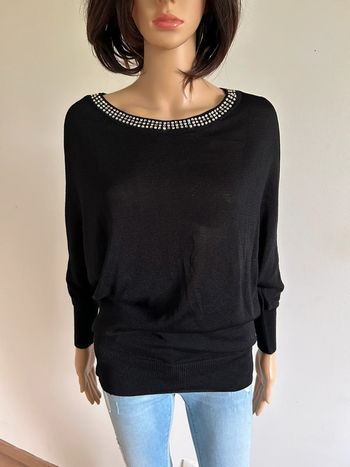 Pull noir avec strass Morgan taille S jamais porté