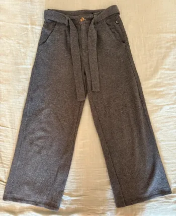 Pantalon wide legs gris 8 ans