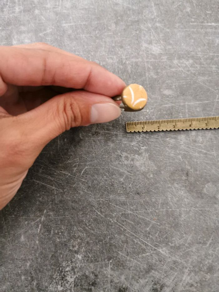 Bague réglable tissu neuve - photo numéro 4