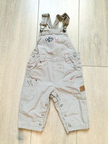 Salopette gris et crème.  Garçon 6 mois. Marque Sergent Major