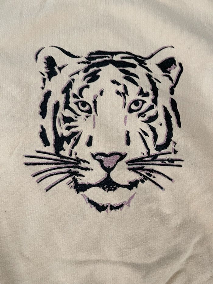 Sweat beige imprimée tigre - Fashion nova Kids - photo numéro 3