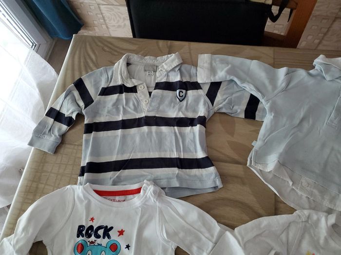 Lot 5 T-shirts manches longues 74 cm - photo numéro 2