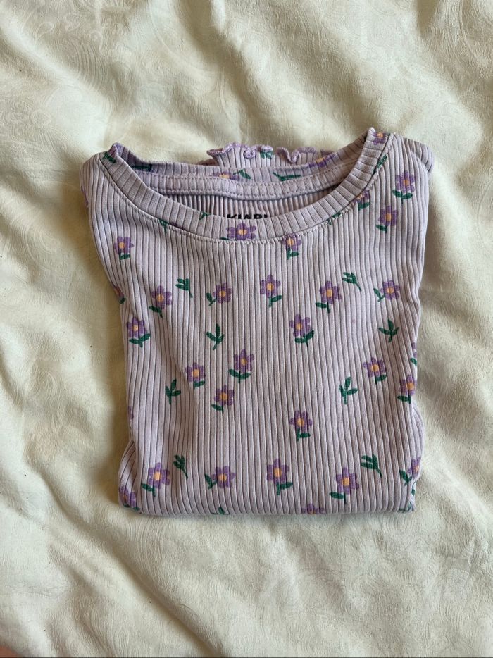 T-shirt Kiabi violet fleurs - photo numéro 6
