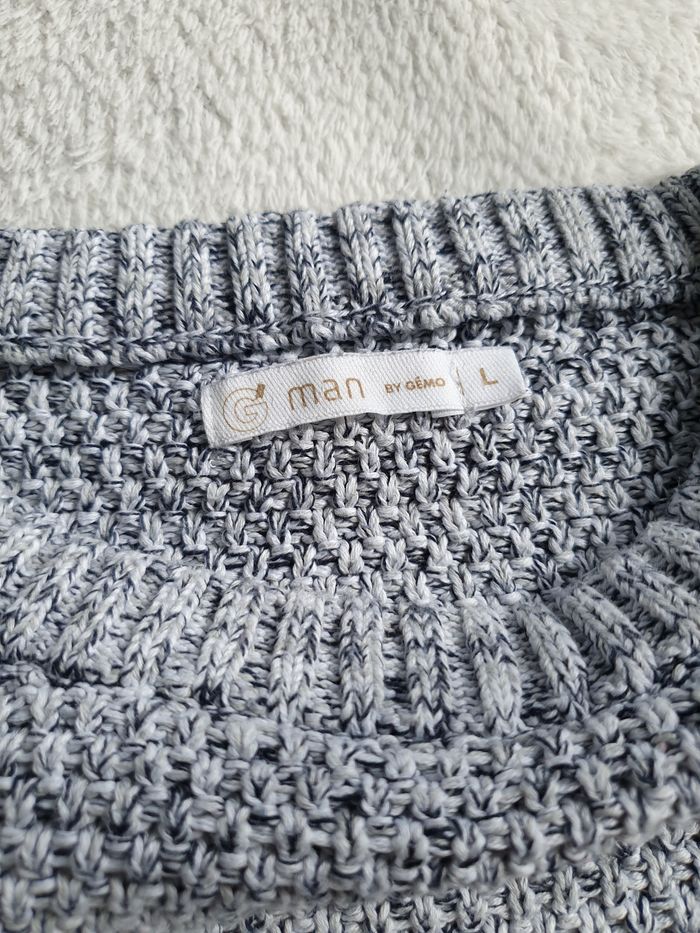 Pull homme noir et blanc L - photo numéro 6