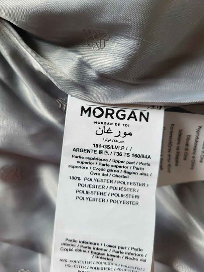 Perfecto argenté Morgan - Neuf - photo numéro 15