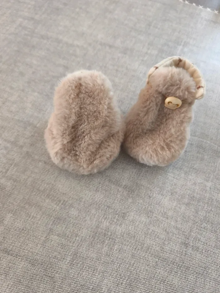 Père paire de chaussons chauds réversible 6 12 mois - photo numéro 3