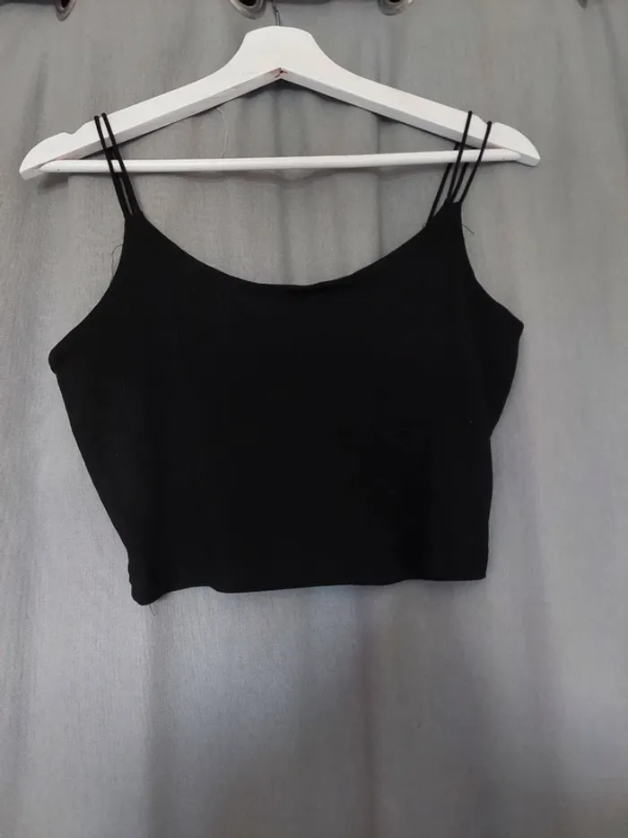 Top noir à double bretelle Shein – Taille L – excellent état