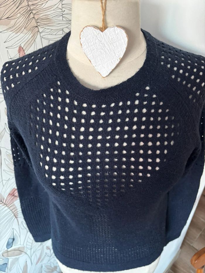 💙 Pull ajouré bleu marine - The Kooples - Taille 1 - photo numéro 3