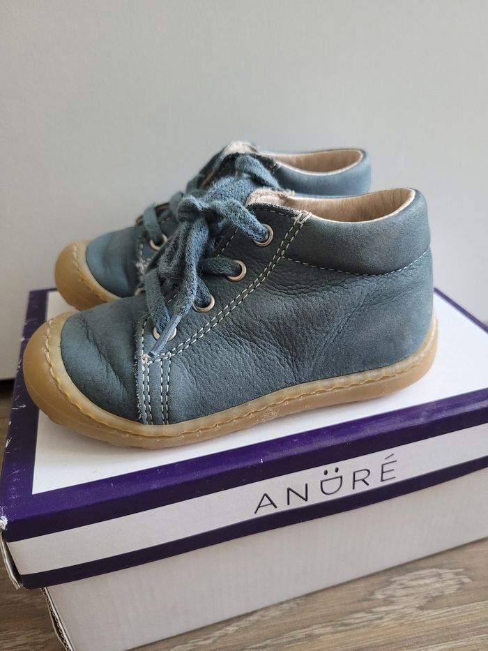 Chaussures en cuir, bleues, André - photo numéro 2