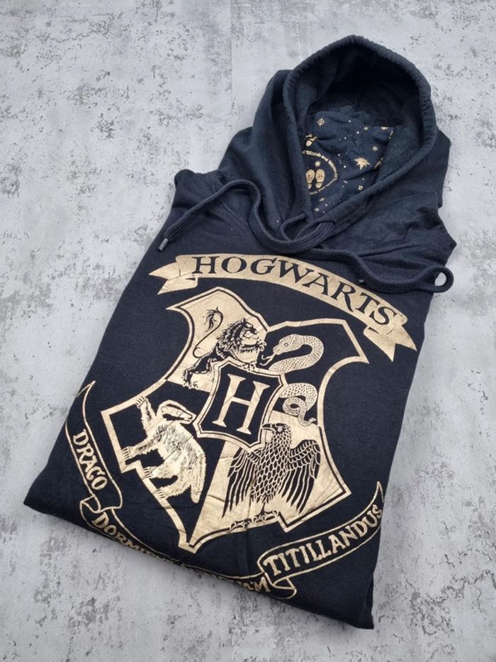 Pull à capuche Harry Potter noir/doré, XXL Hommes