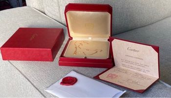 Collier Cartier Amour, or rose et diamant véritable taille brillant 