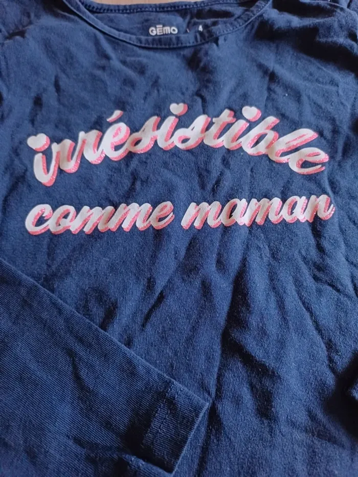 T-shirt gémo irrésistible comme maman - photo numéro 2