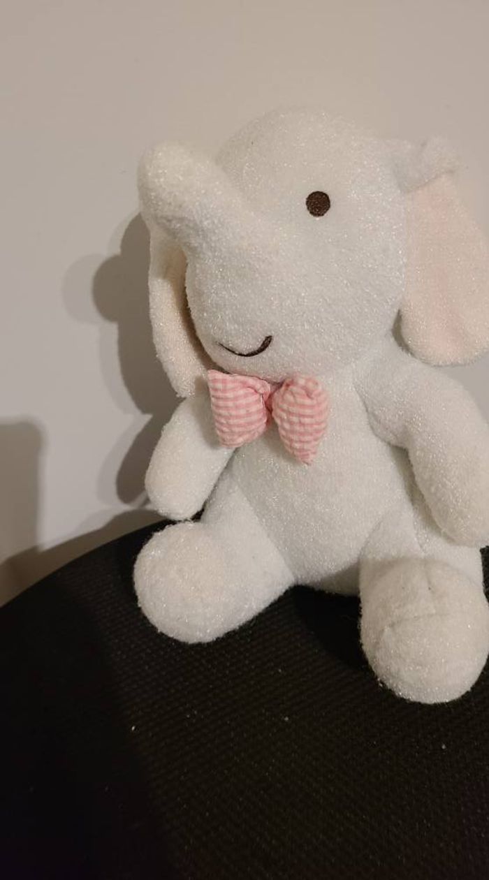 Doudou luminou éléphant rose JEMINI - photo numéro 4