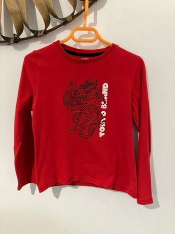 T-shirt rouge dragon garçon 8 ans Kiabi 