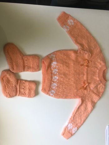 Pull et chaussette fait main