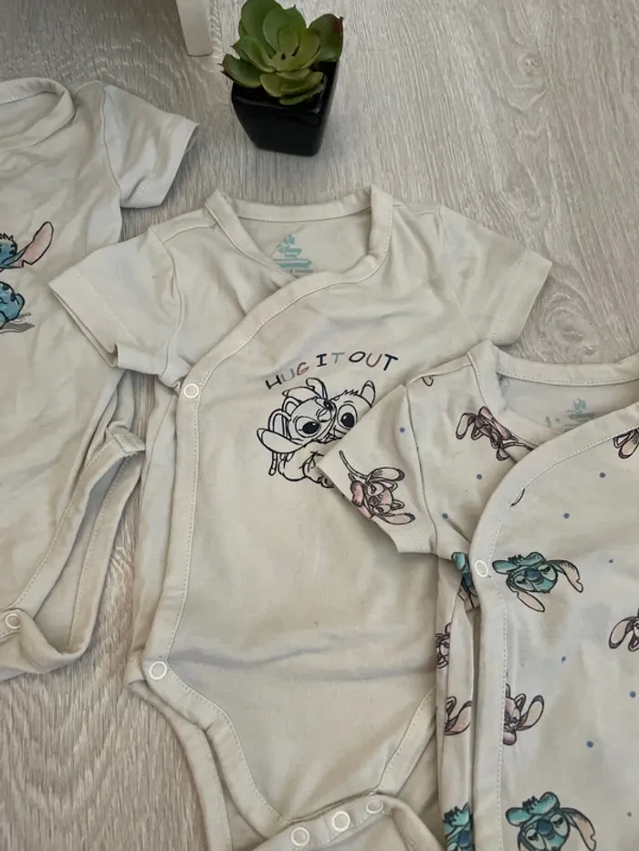 Lot de 3 body manches courtes stitch - photo numéro 3