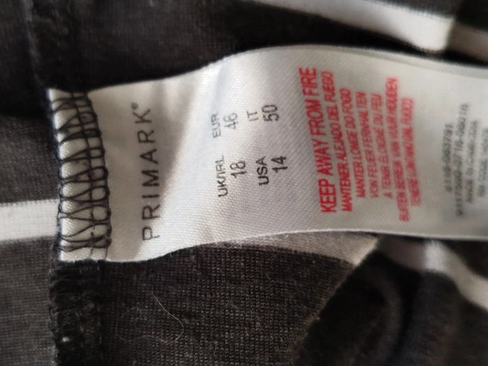 Tee-shirt manches longues marinière gris et blanc Primark taille 46 - photo numéro 4