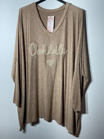 Pull large « ohlala » femme taille unique (46-60)- laura- neuf avec étiquette