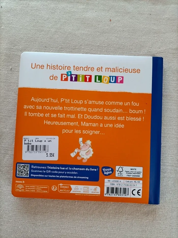 Livre P'tit Loup a un bobo - photo numéro 2