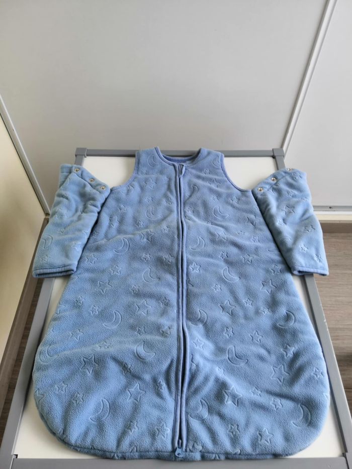 Gigoteuse en polaire avec manches amovibles par pressions (Bleu) 0-6 mois Kiabi