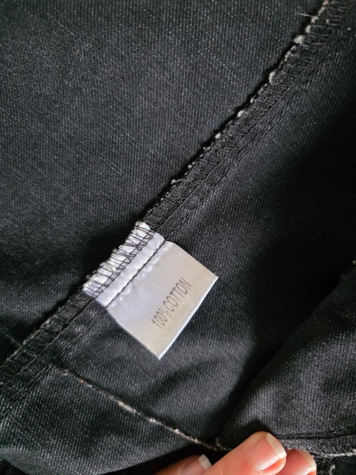 Veste en jean noir longue - photo numéro 8