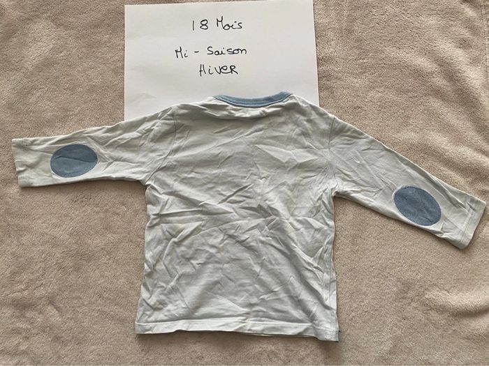 Lot 2 T-shirts manches longues & 1 chemise - 18 mois - TAO, Kiabi, In extenso - TBE - photo numéro 5
