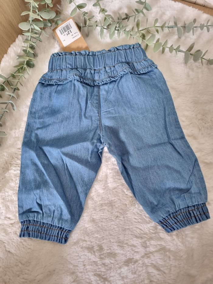 Pantalon fin sarouel bleu jean neuf 3M - photo numéro 2