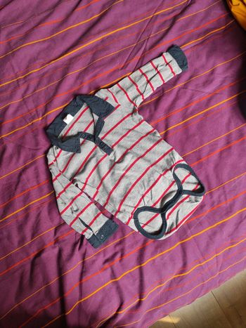 Body bodie manche longue col polo