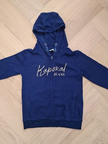 Gilet à capuche zippé fille mauve Kaporal 14 ans