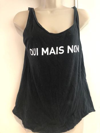 T-shirt noir et blanc World Wide oui mais non