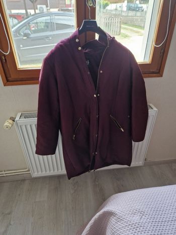 Manteau très chaud mi long M&SMode taille48 bordeaux