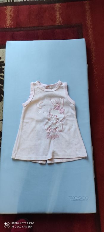 Tunique velours lapin 12 mois